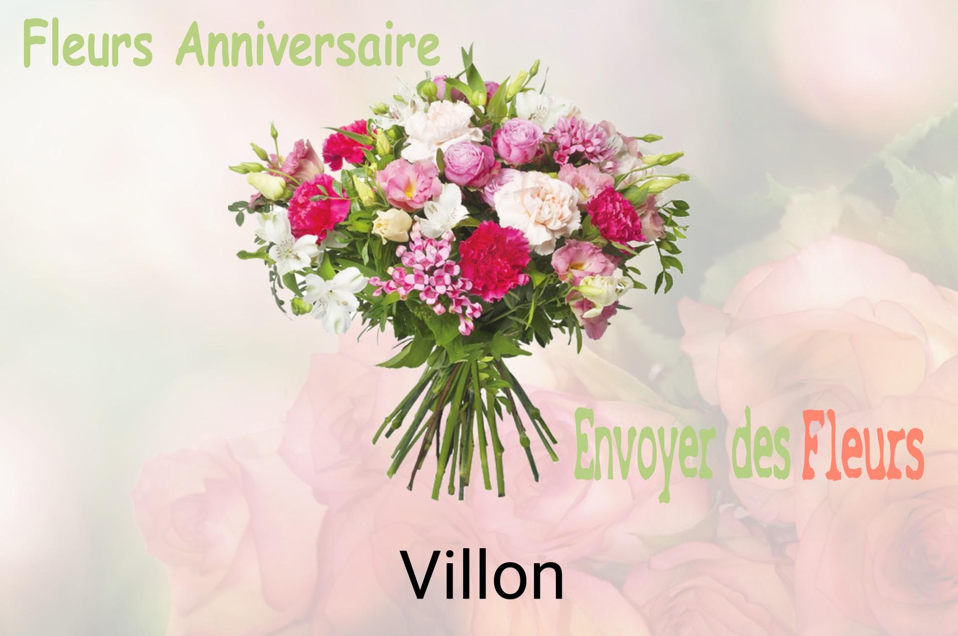 Bouquet de fleurs d’anniversaire livré à Villon